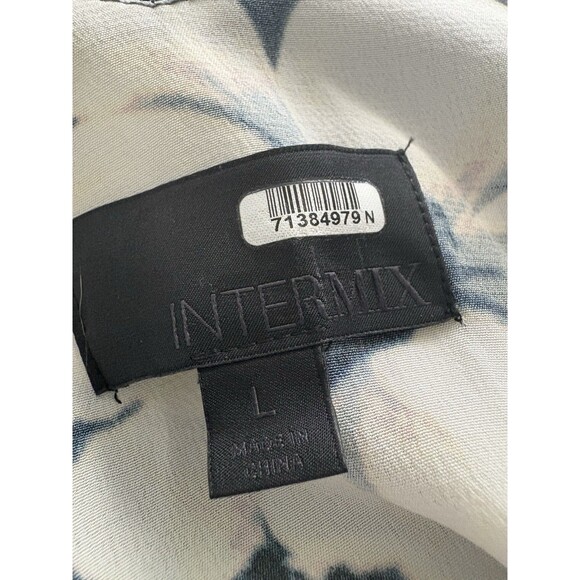 INTERMIX Silk Maxi Dress Size S Green Floral Hi-Low Spaghetti Strap Lightweight - Picture 16 of 16